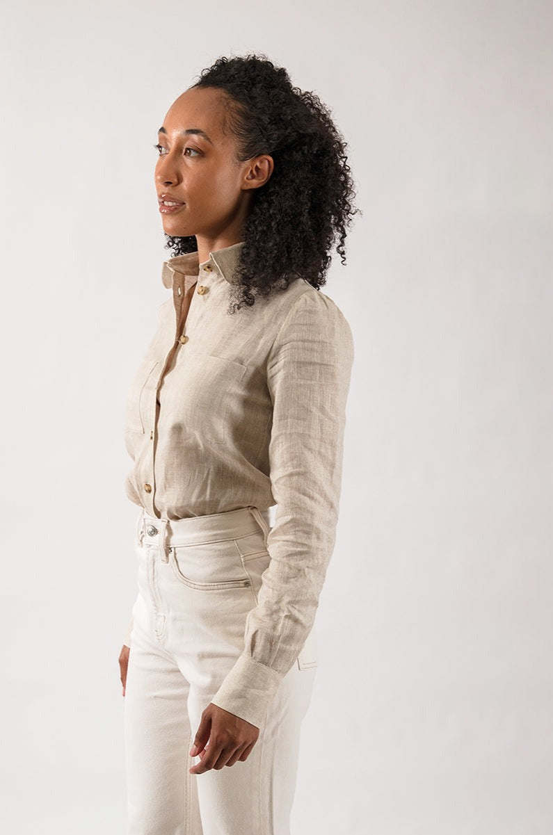 Fine Linen Shirt in Cream