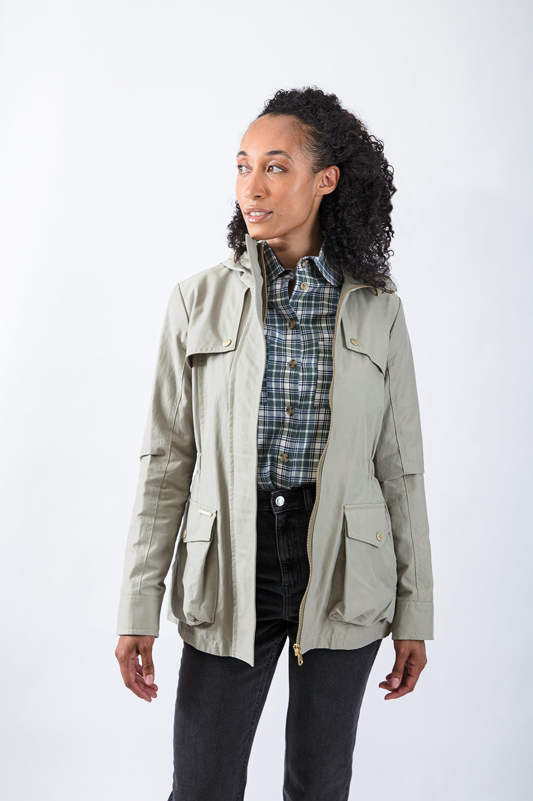 Shower Parka in Sage Green