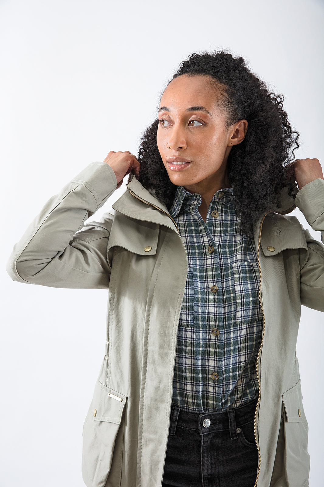 Shower Parka in Sage Green