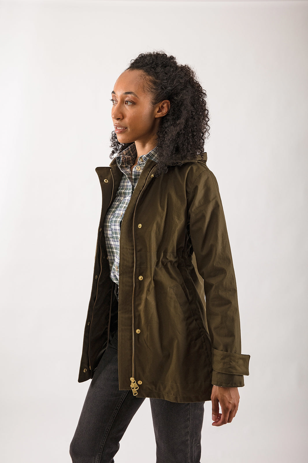 Shell Parka in Olive