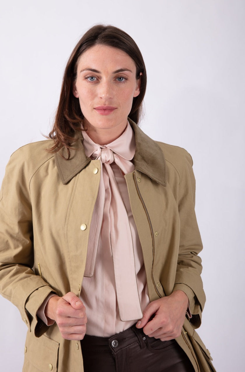 Bowtie Blouse in Blush Pink