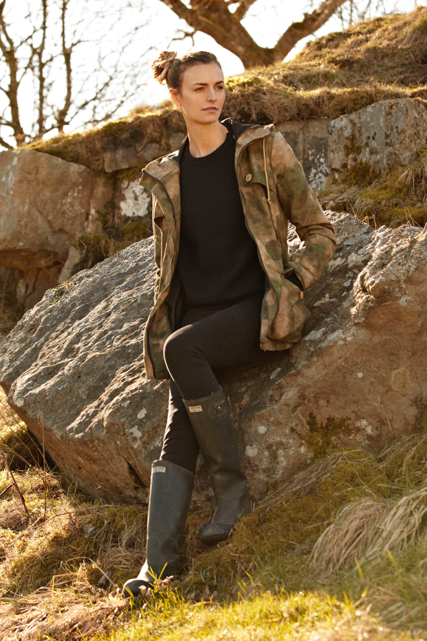 Wax Parka in Camo