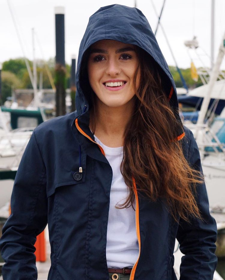 Pop Wax Parka in Navy TROY London