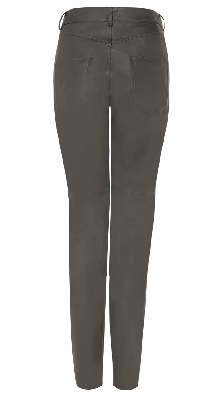 Amalfi Leather Trousers Chocolate