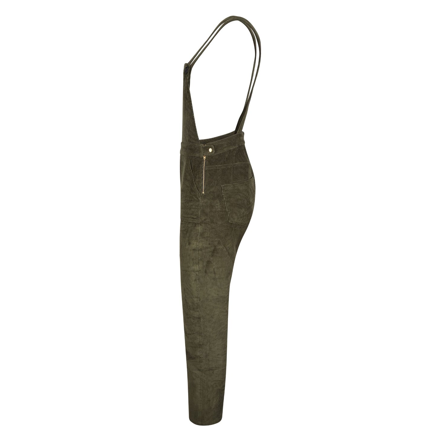 Stretch Corduroy Dungarees - Moss Green