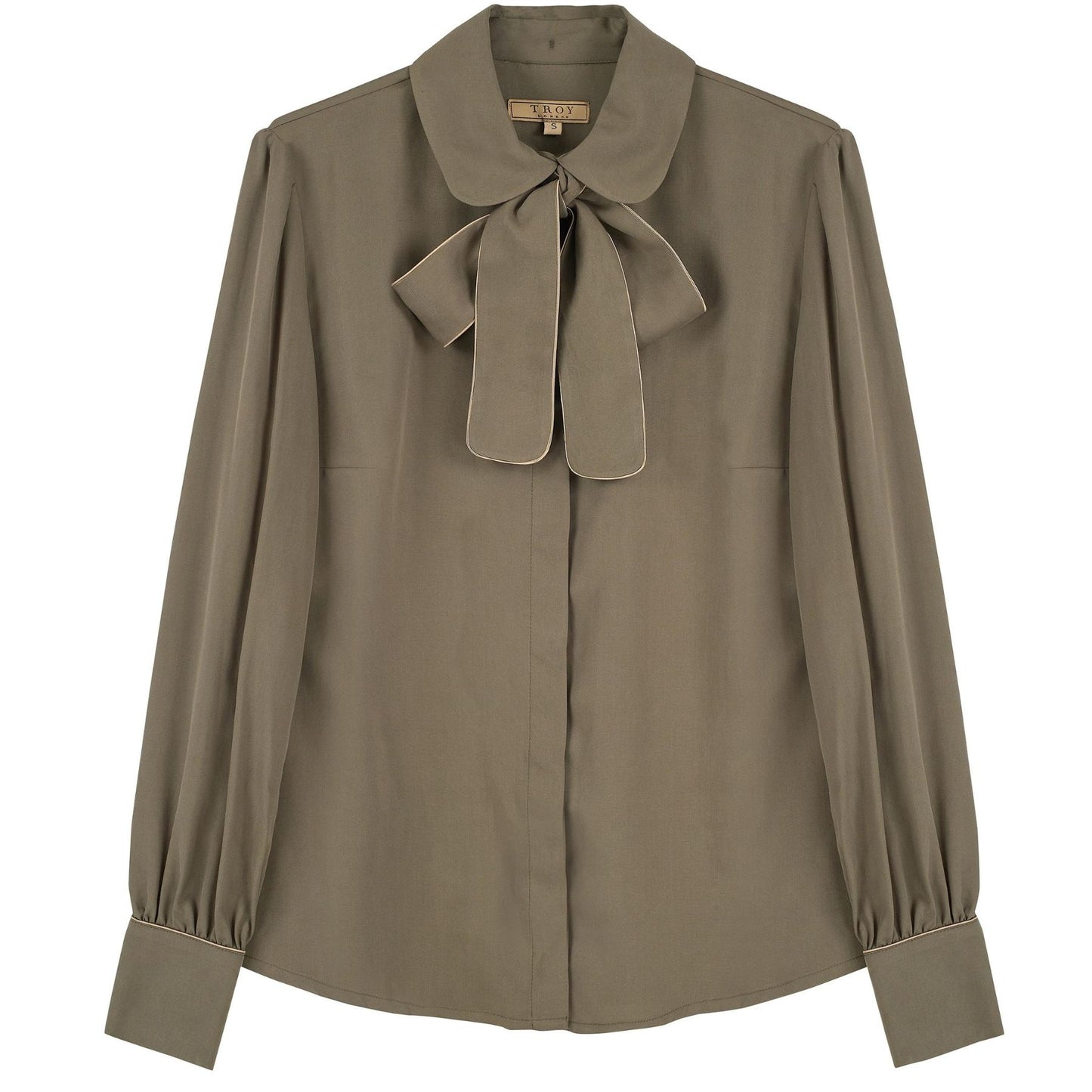 Bowtie Blouse in Forest Green