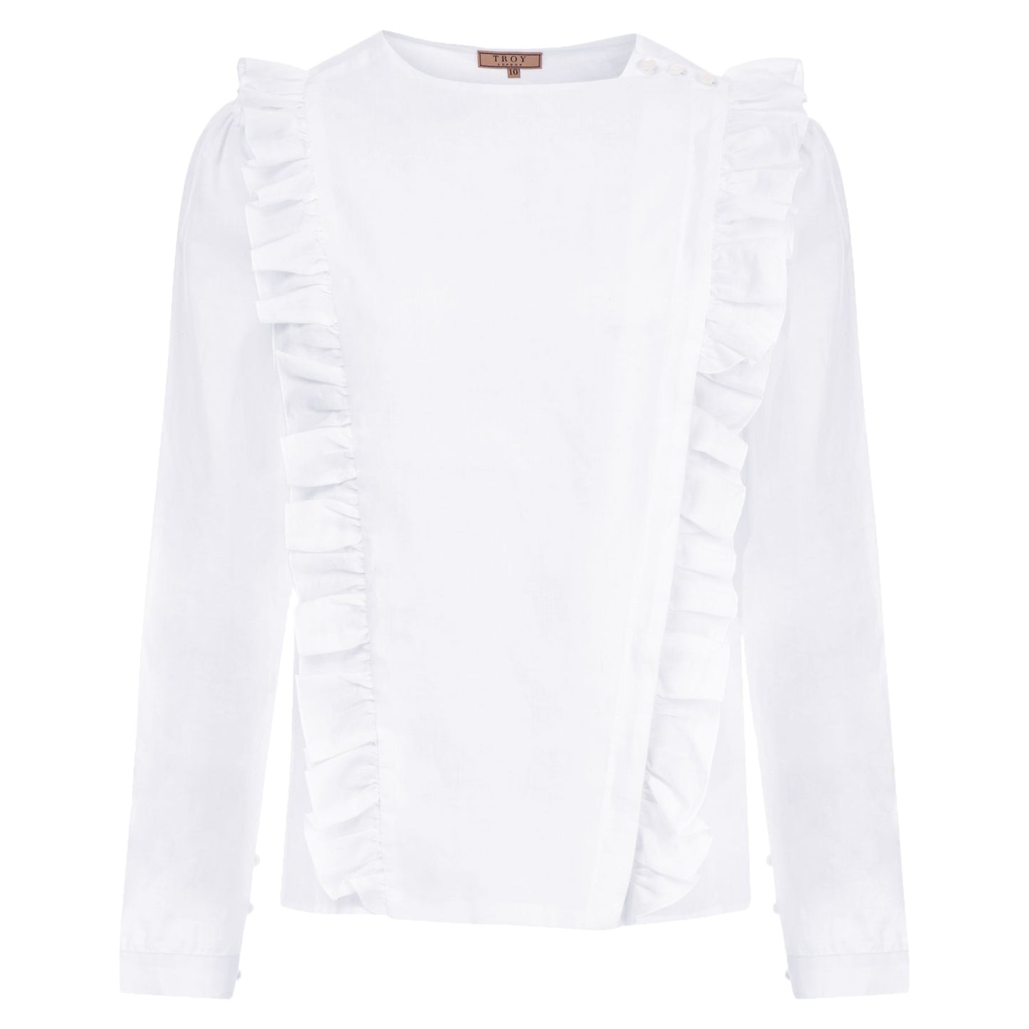 Pinafore Shirt in White