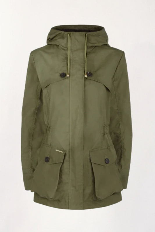 Wax Parka in Military Green