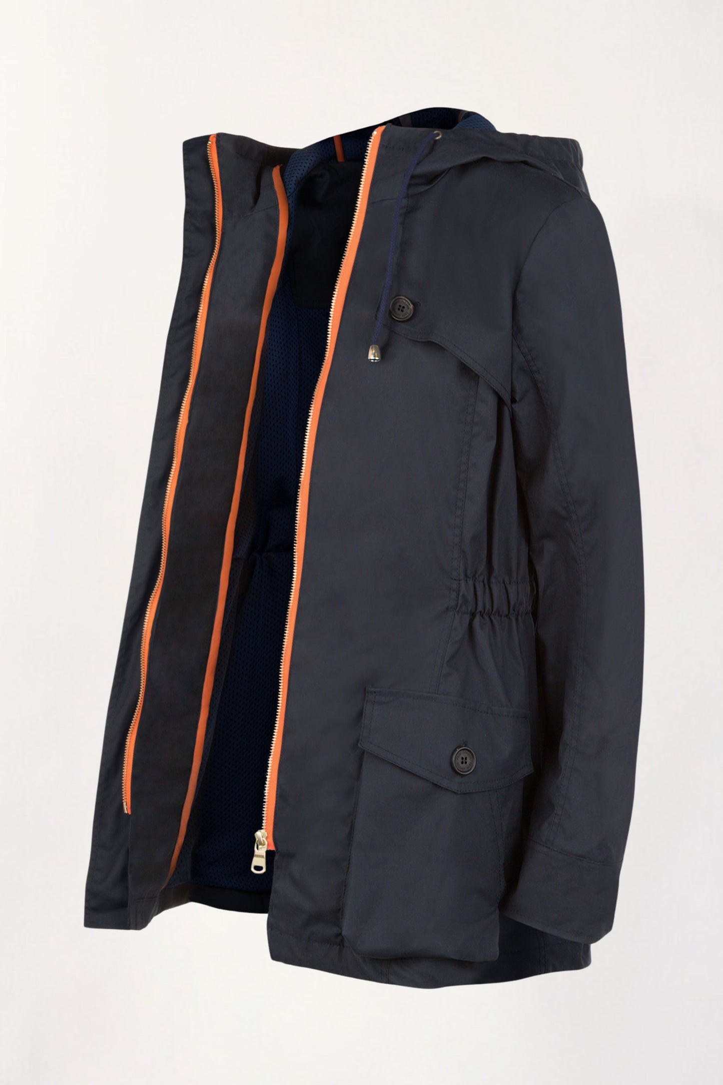 Pop Wax Parka in Navy
