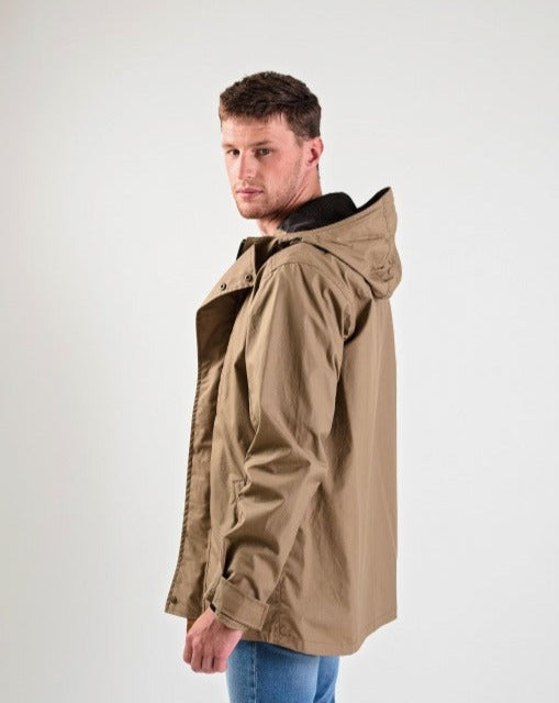 Men's Wax Jacket in Khaki Green