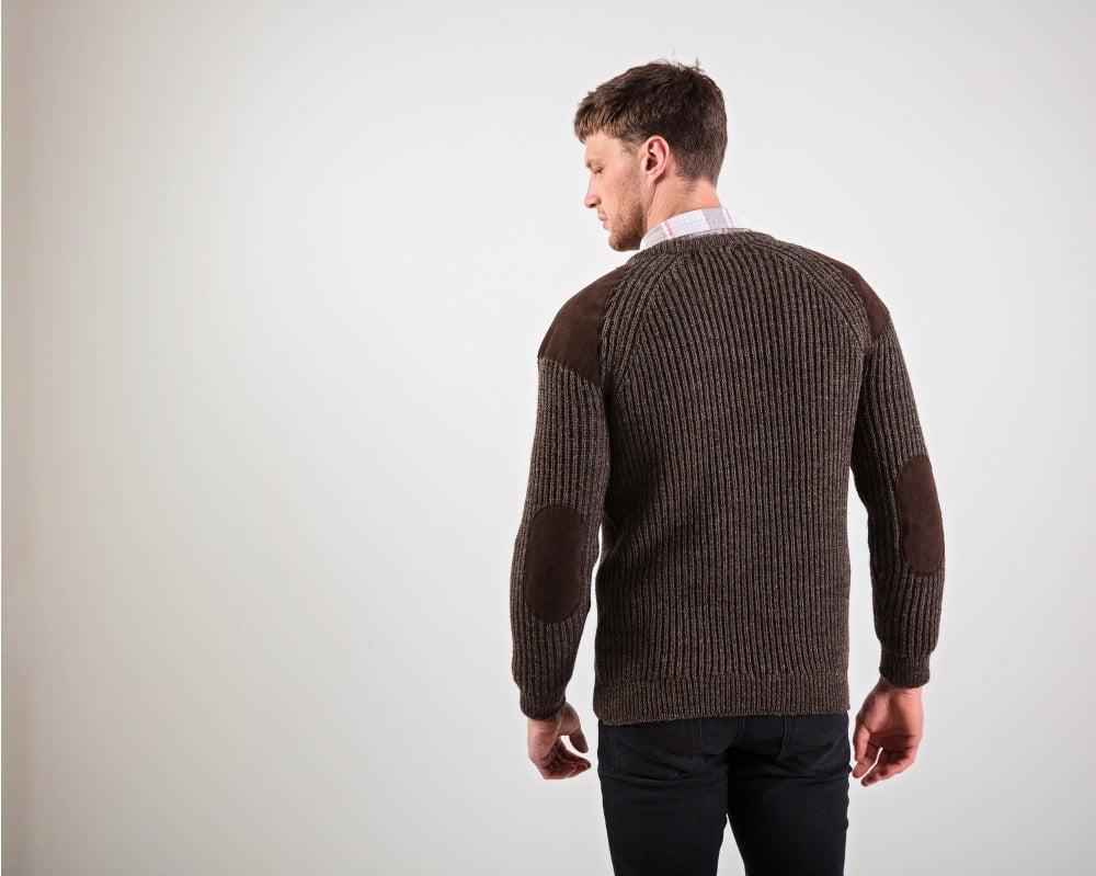 British Lambswool Jumper in Brown