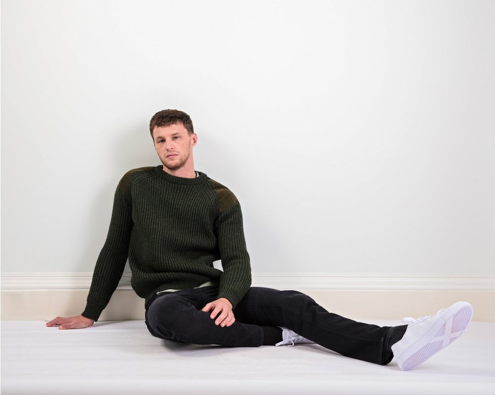 British Lambswool Jumper in Green