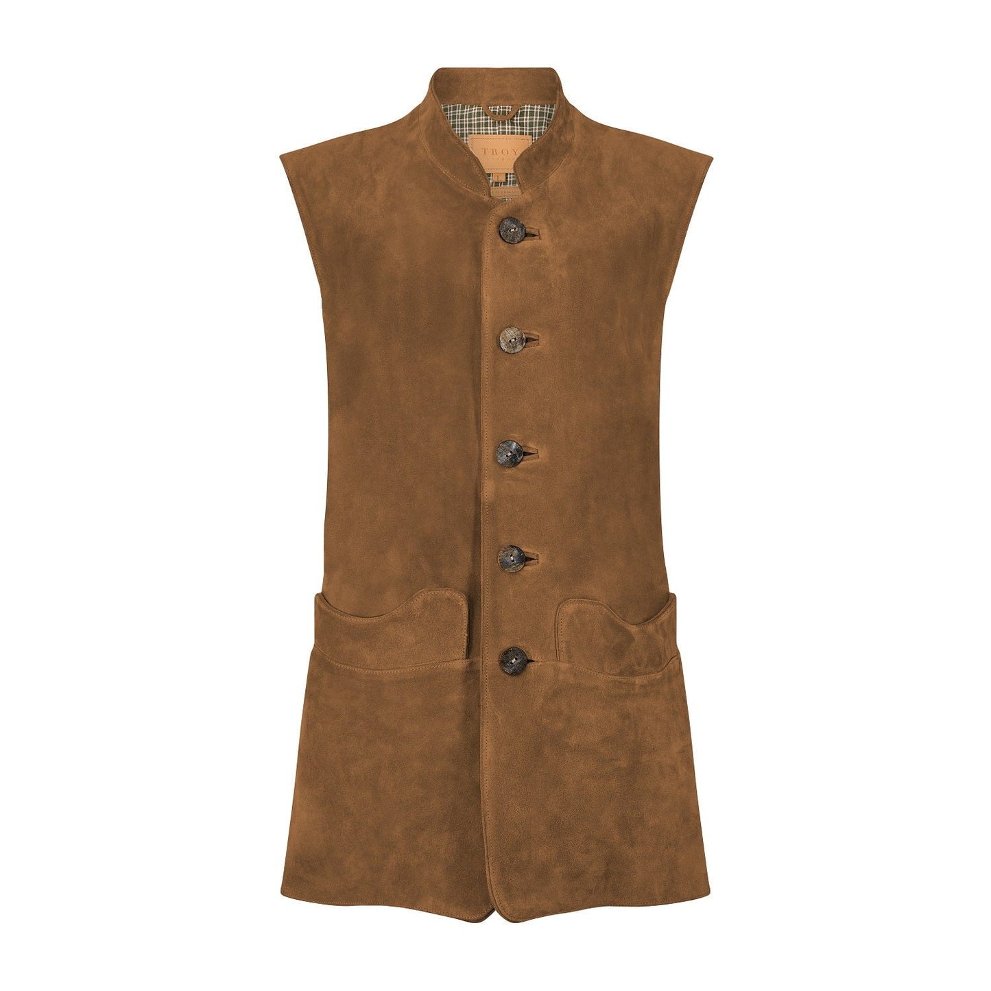 Men's Suede Gilet in Tan