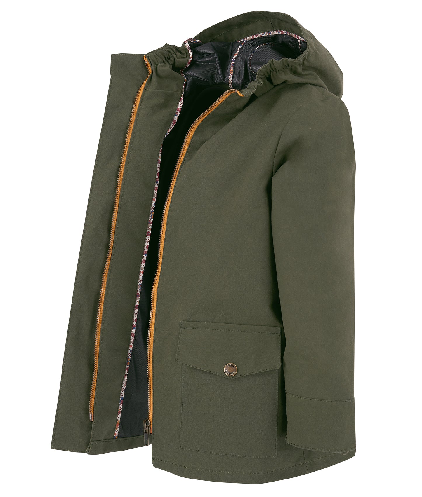 TROY x Trotters Children's Wax Jacket in Green