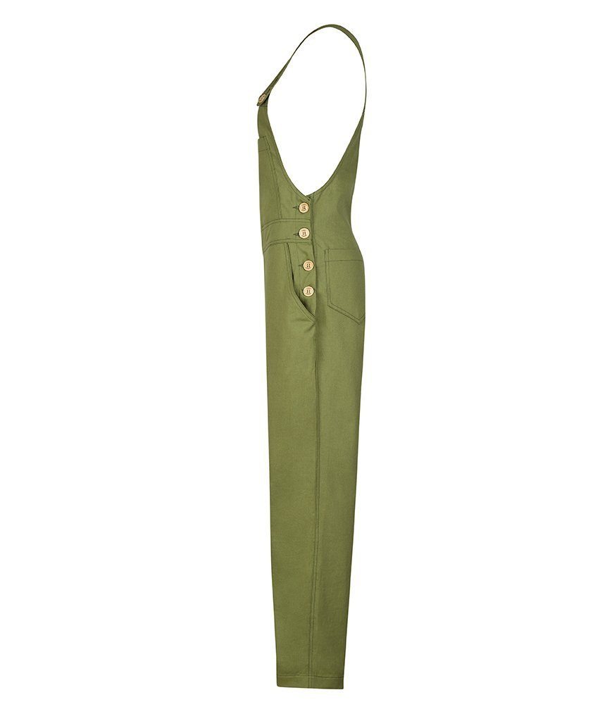 TROY Dungarees in Fern