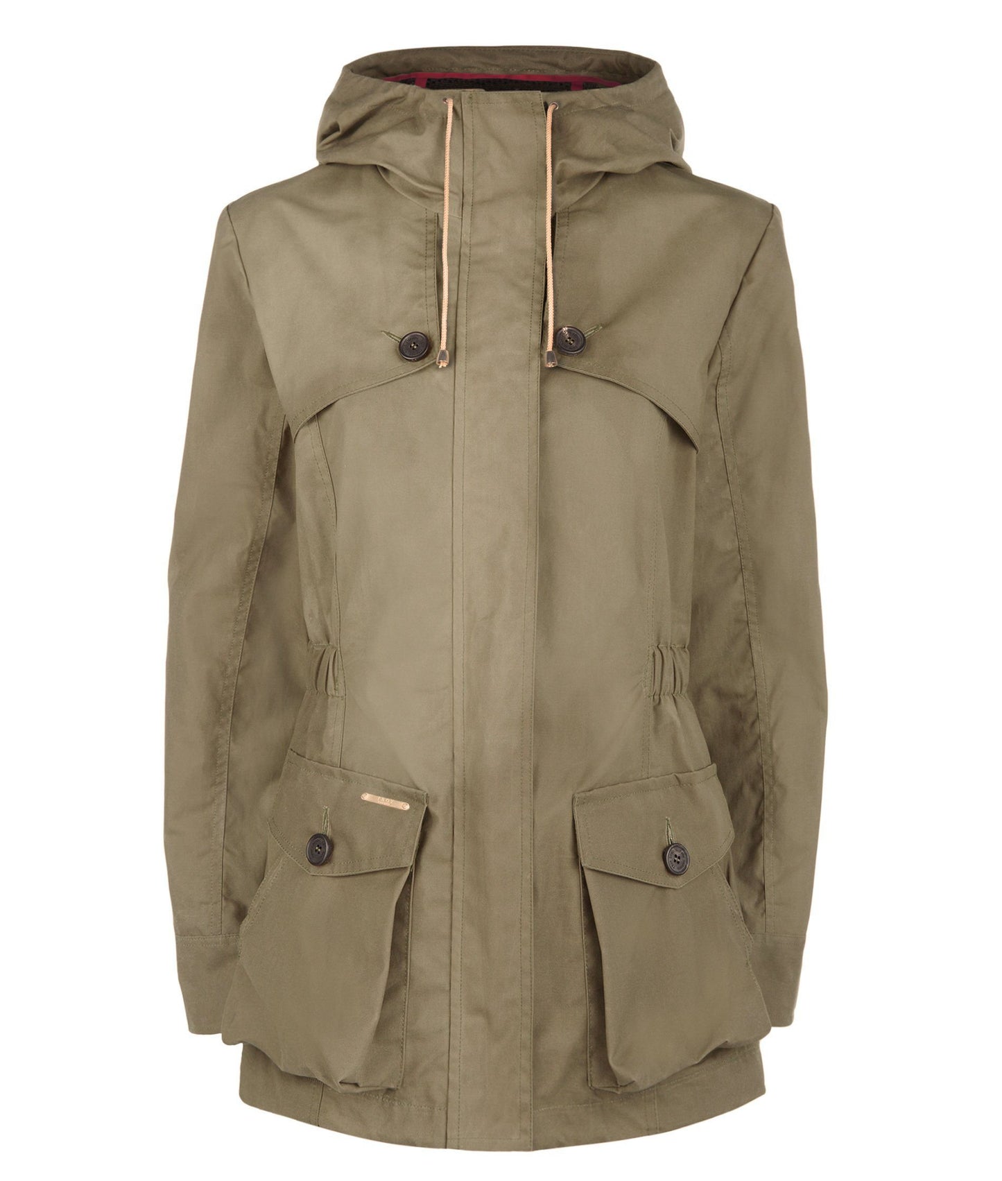 Khaki Green Ladies and Women's Waterproof Wax Jacket or Coat