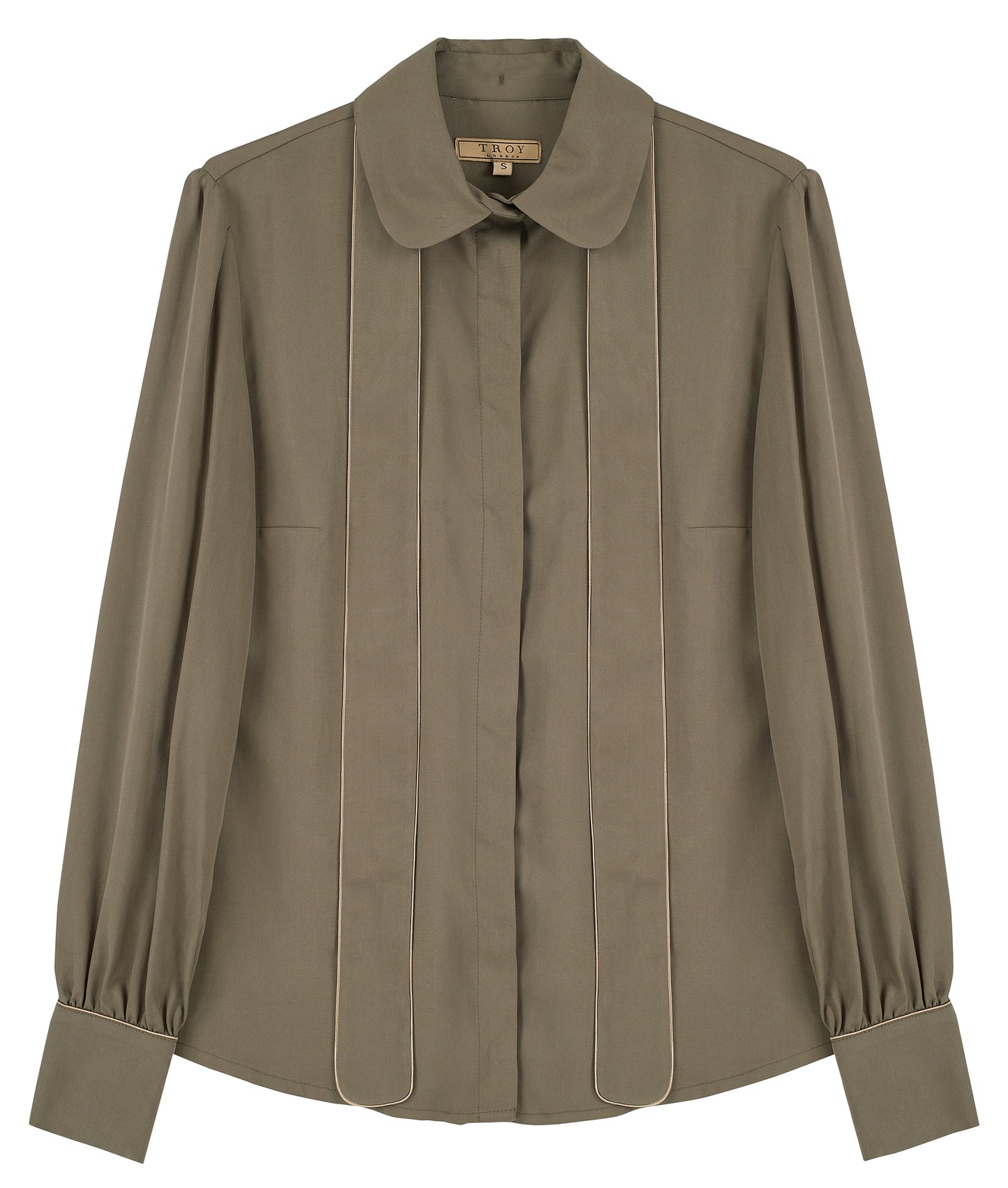 Bowtie Blouse in Forest Green