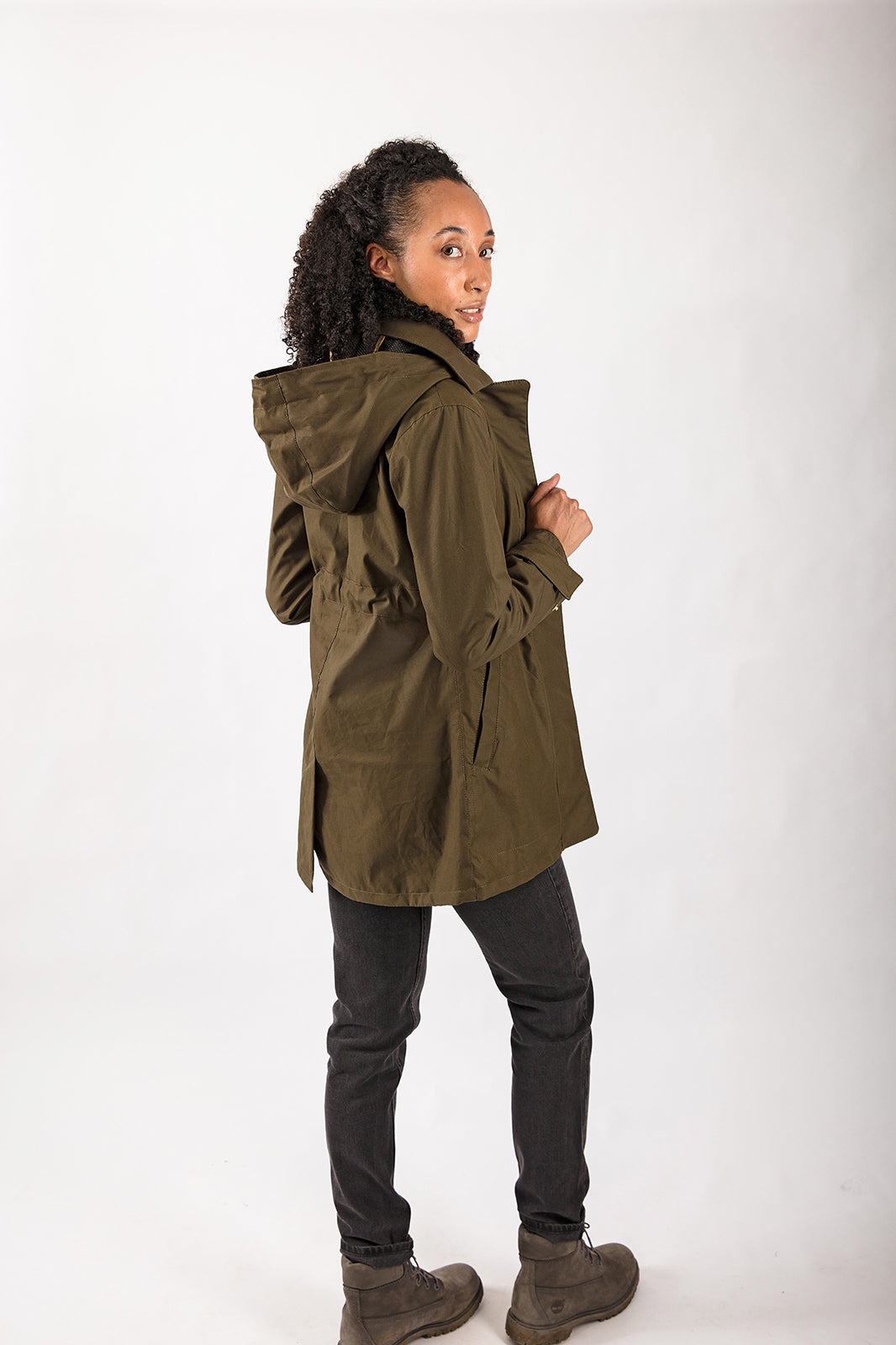 Shell Parka in Olive
