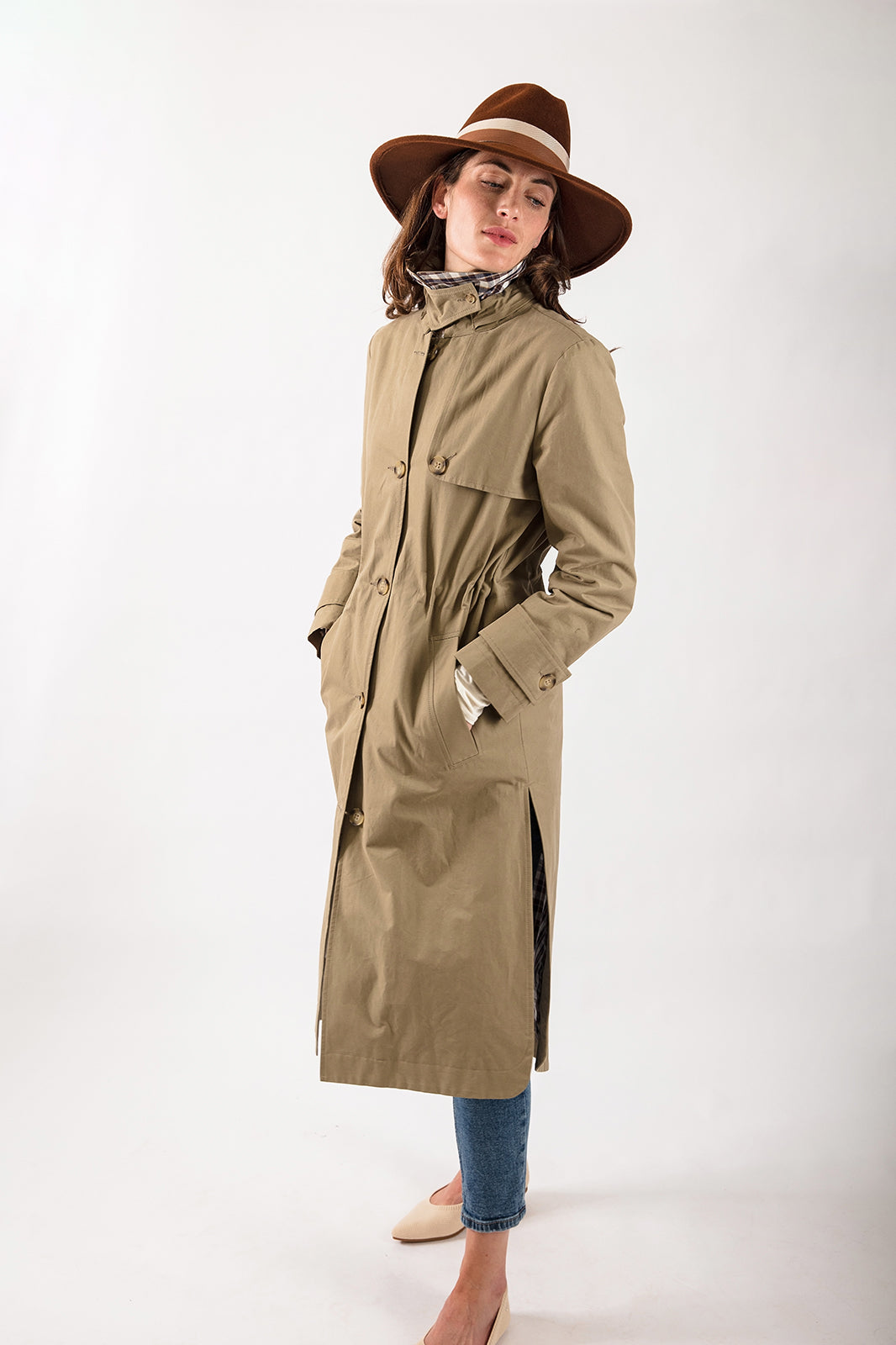 Trench Coat in Taupe
