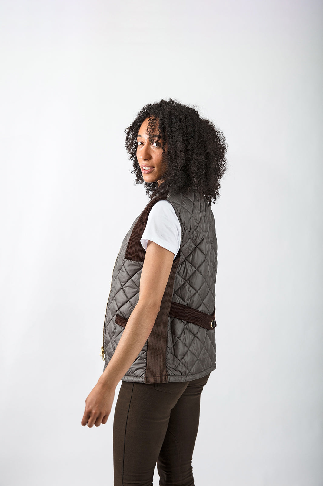 Quilted Gilet in Green