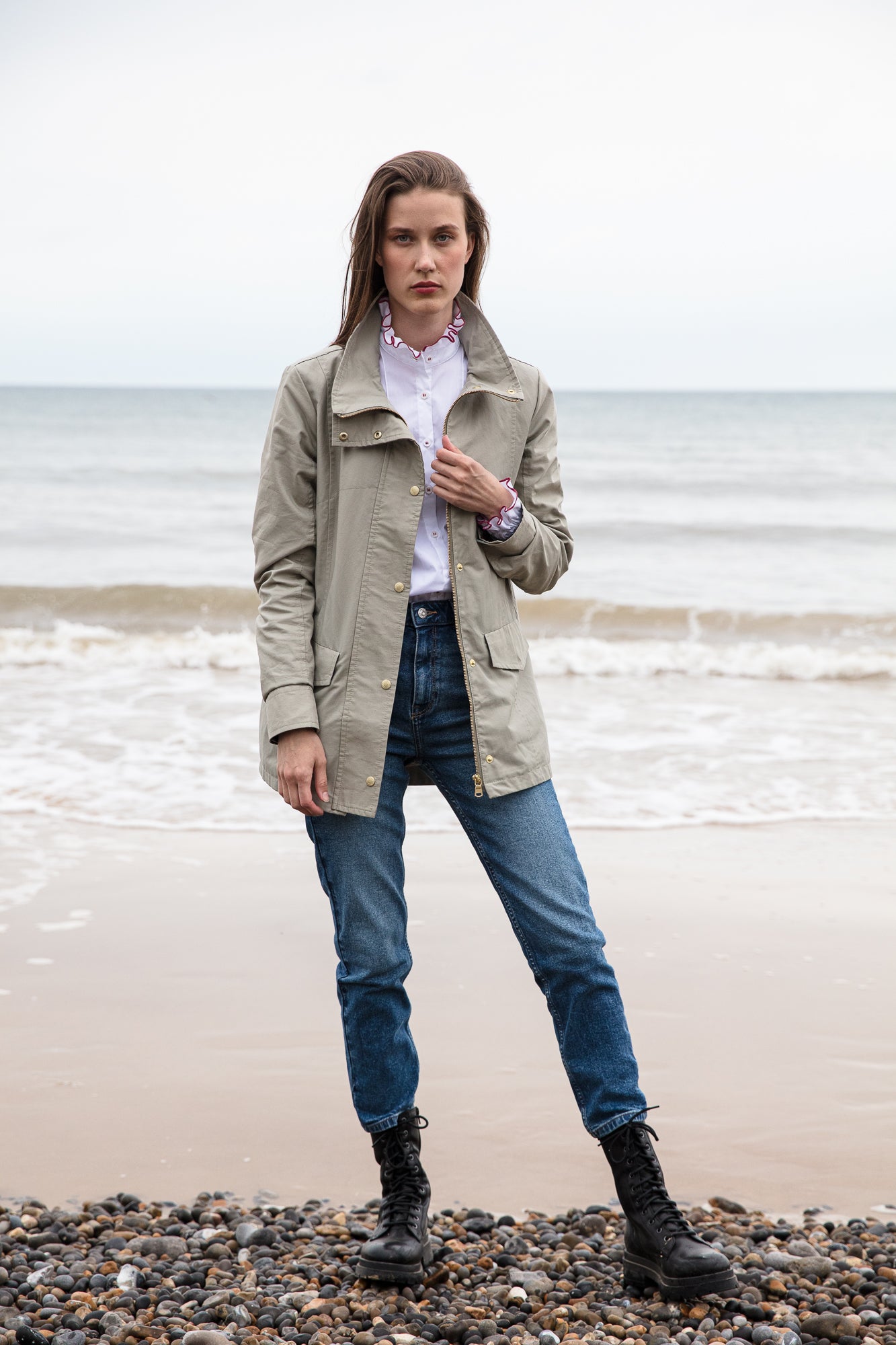 Sundowner Jacket in Sage with Camo Lining