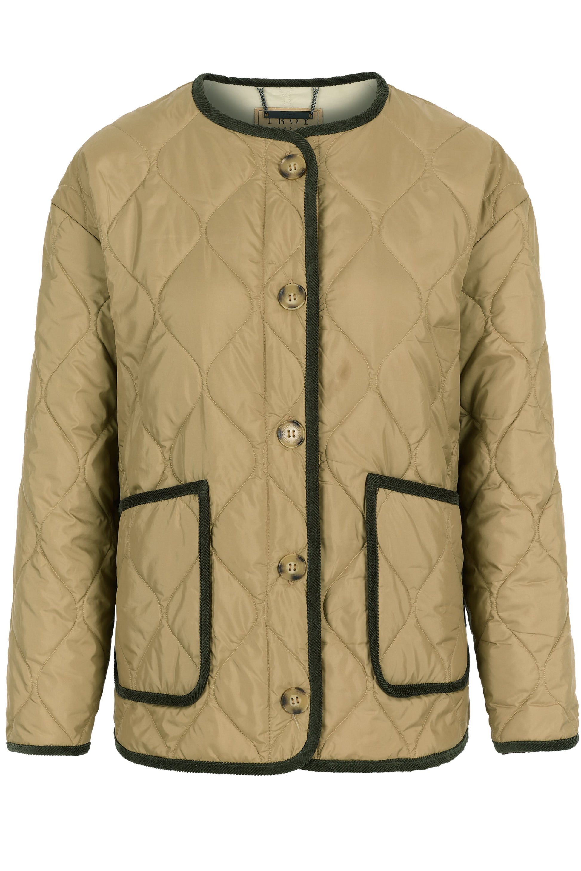 eco quilt round neck jacket