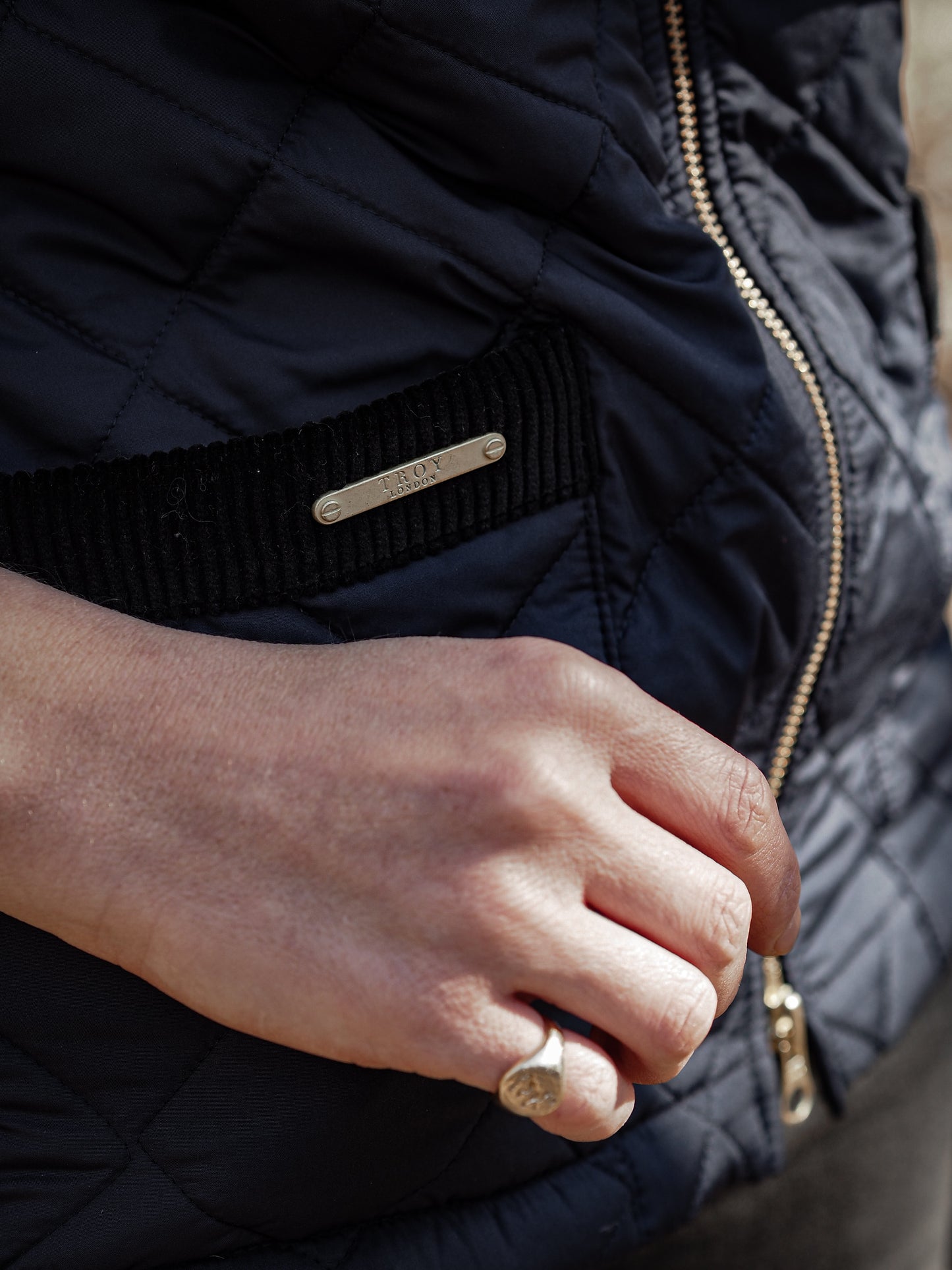 Quilted Gilet in Navy