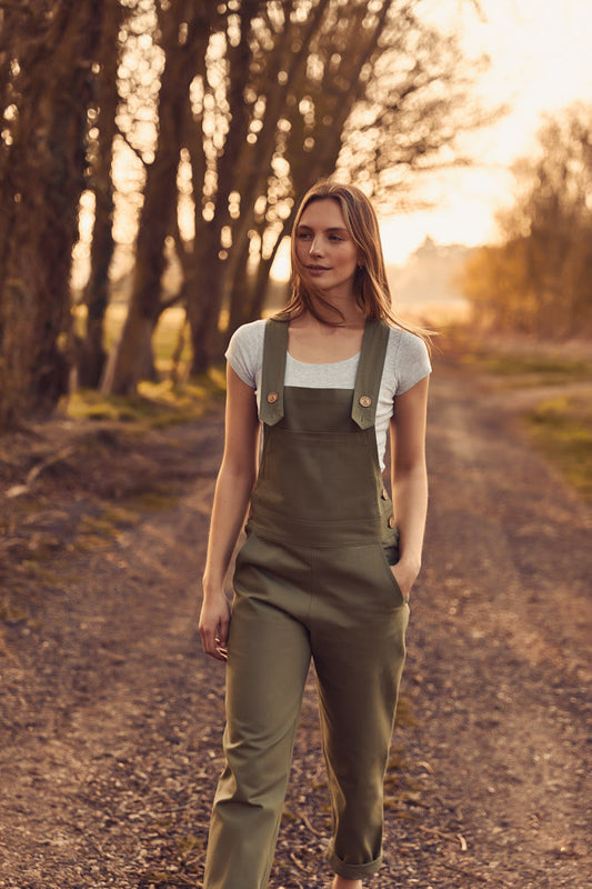 TROY Dungarees in Fern