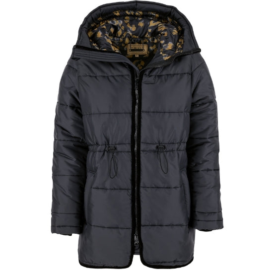 Short Puffer Coat in Black