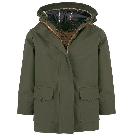 TROY x Trotters Children's Wax Jacket in Green