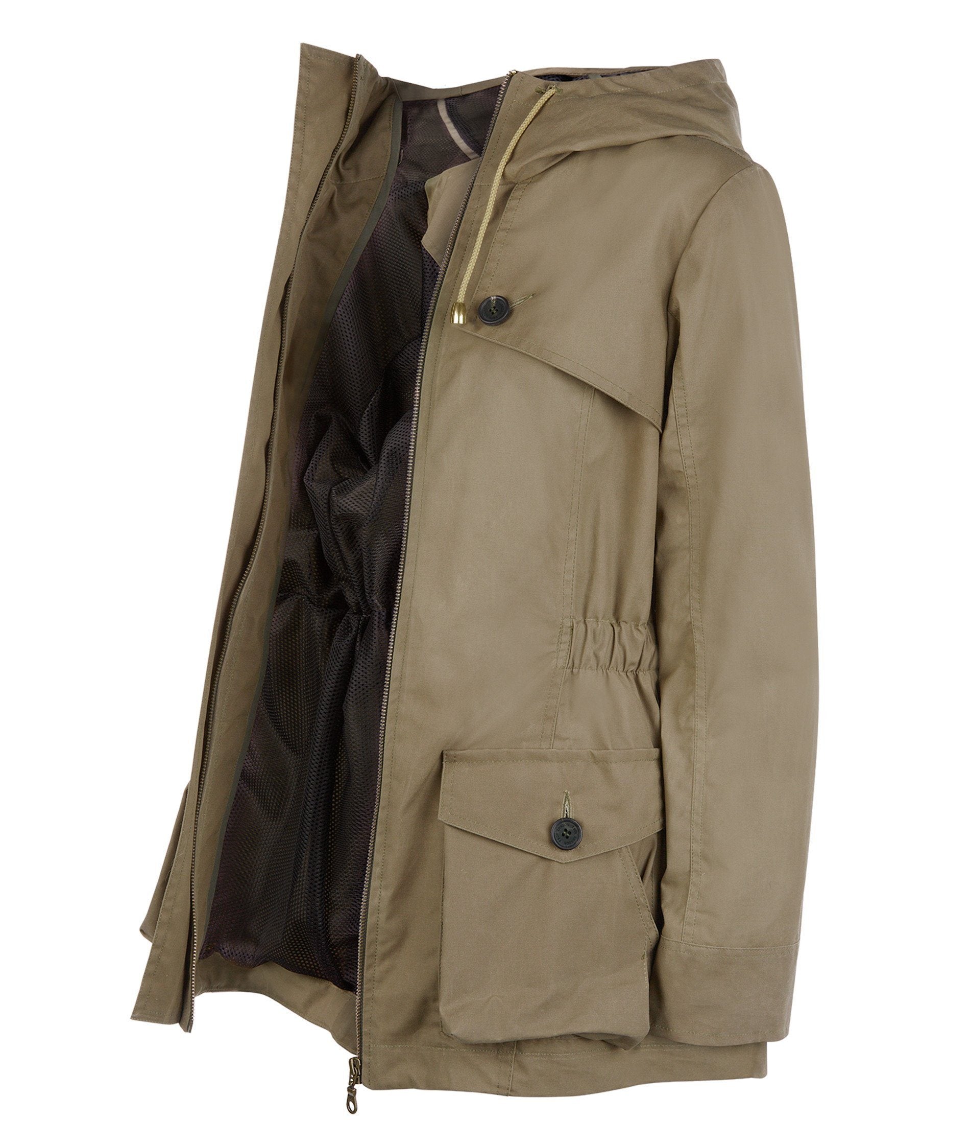 Troy London Wax Waterproof Jacket in Khaki - 10/11Y