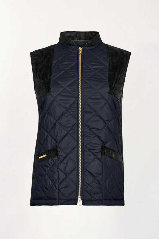Quilted Gilet in Navy
