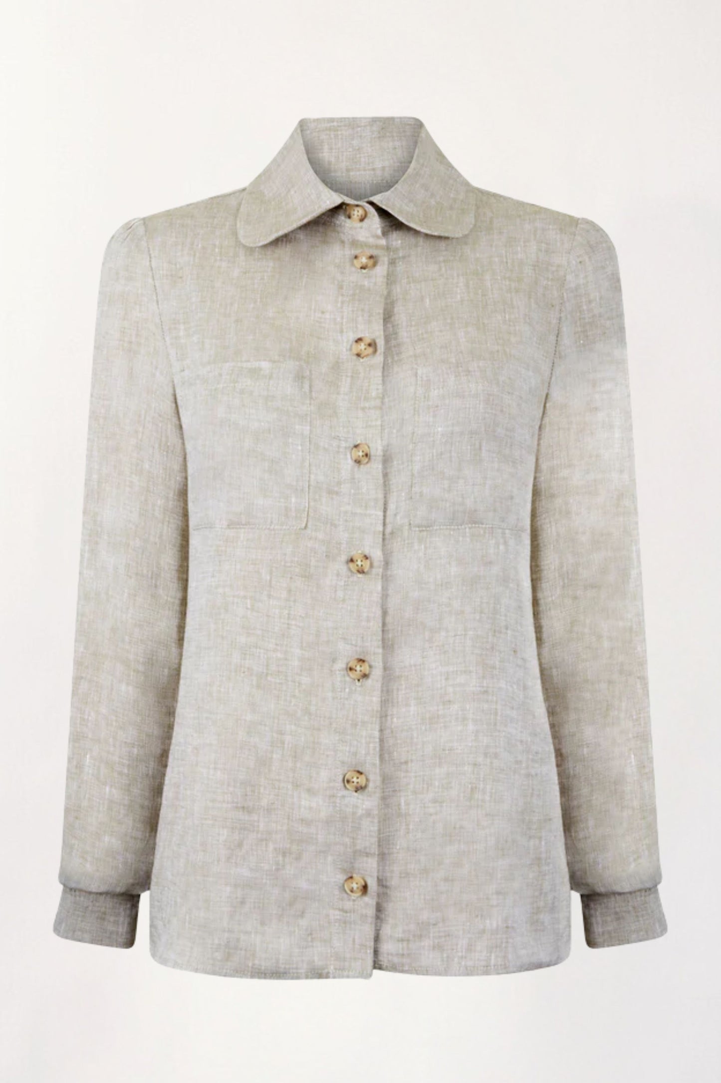 Fine Linen Shirt in Sage Green