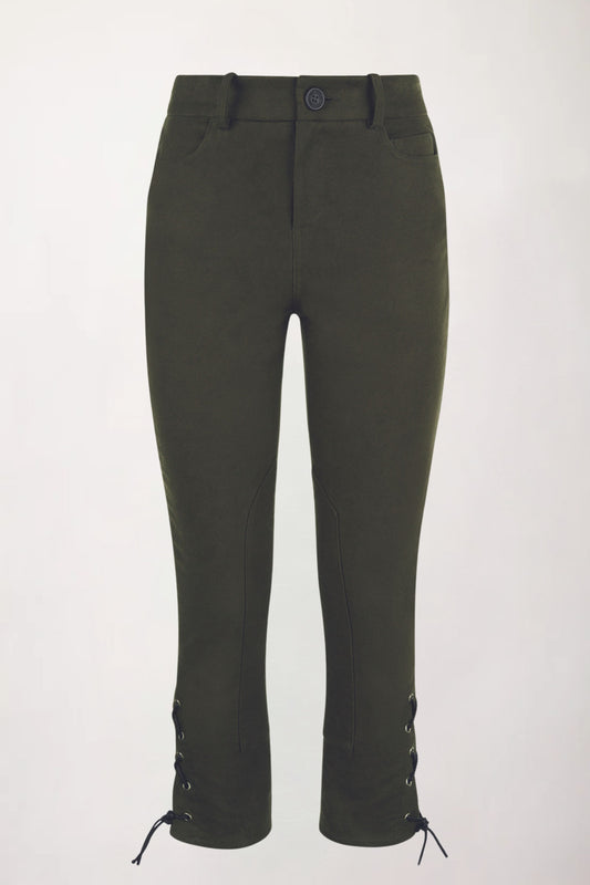 Moleskin Breeches in Forest Green