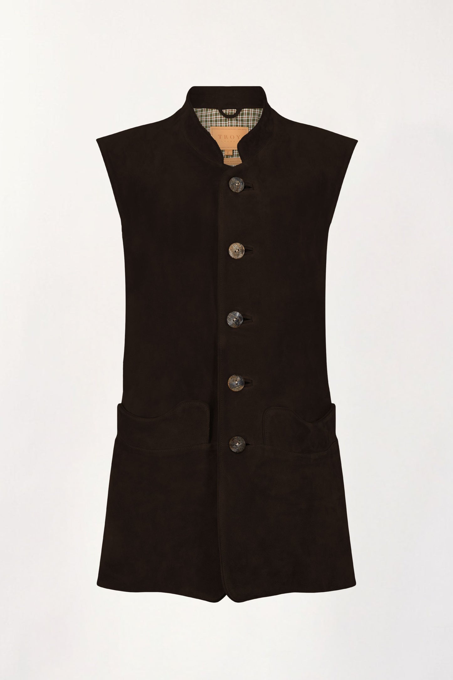 Men's Suede Gilet in Chocolate