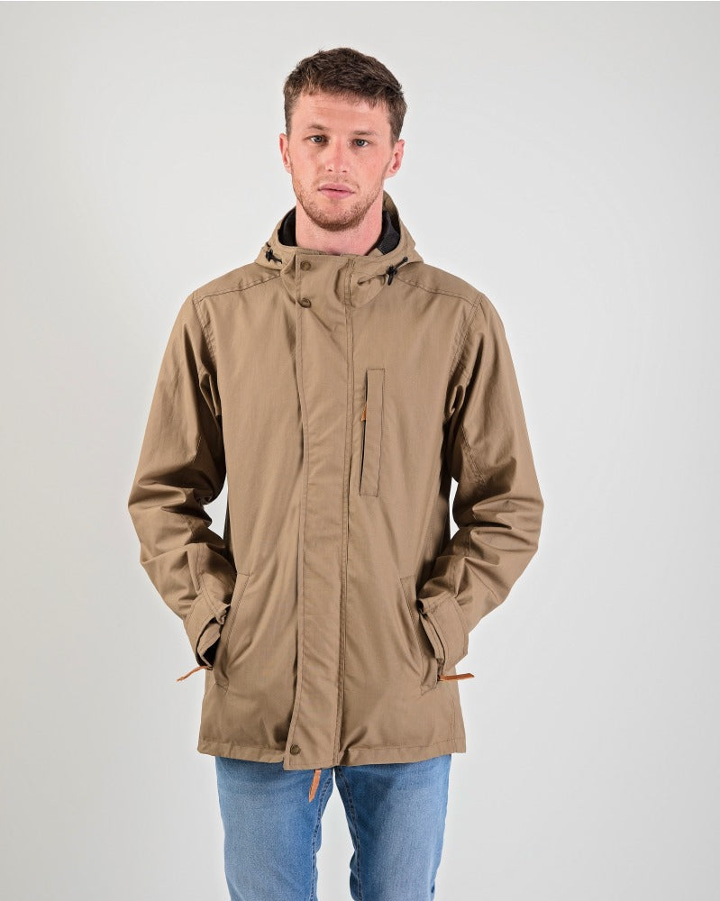 Men's Wax Jacket in Khaki Green