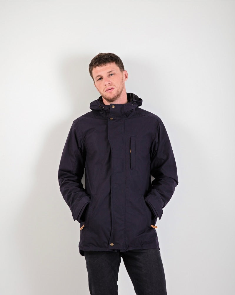 Men's Wax Jacket in Navy