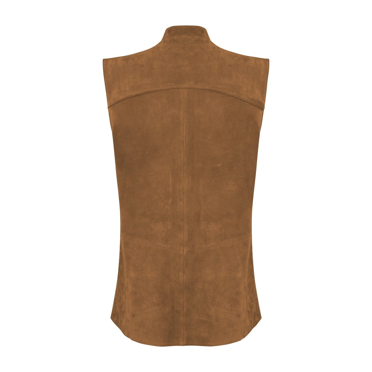 Men's Suede Gilet in Tan