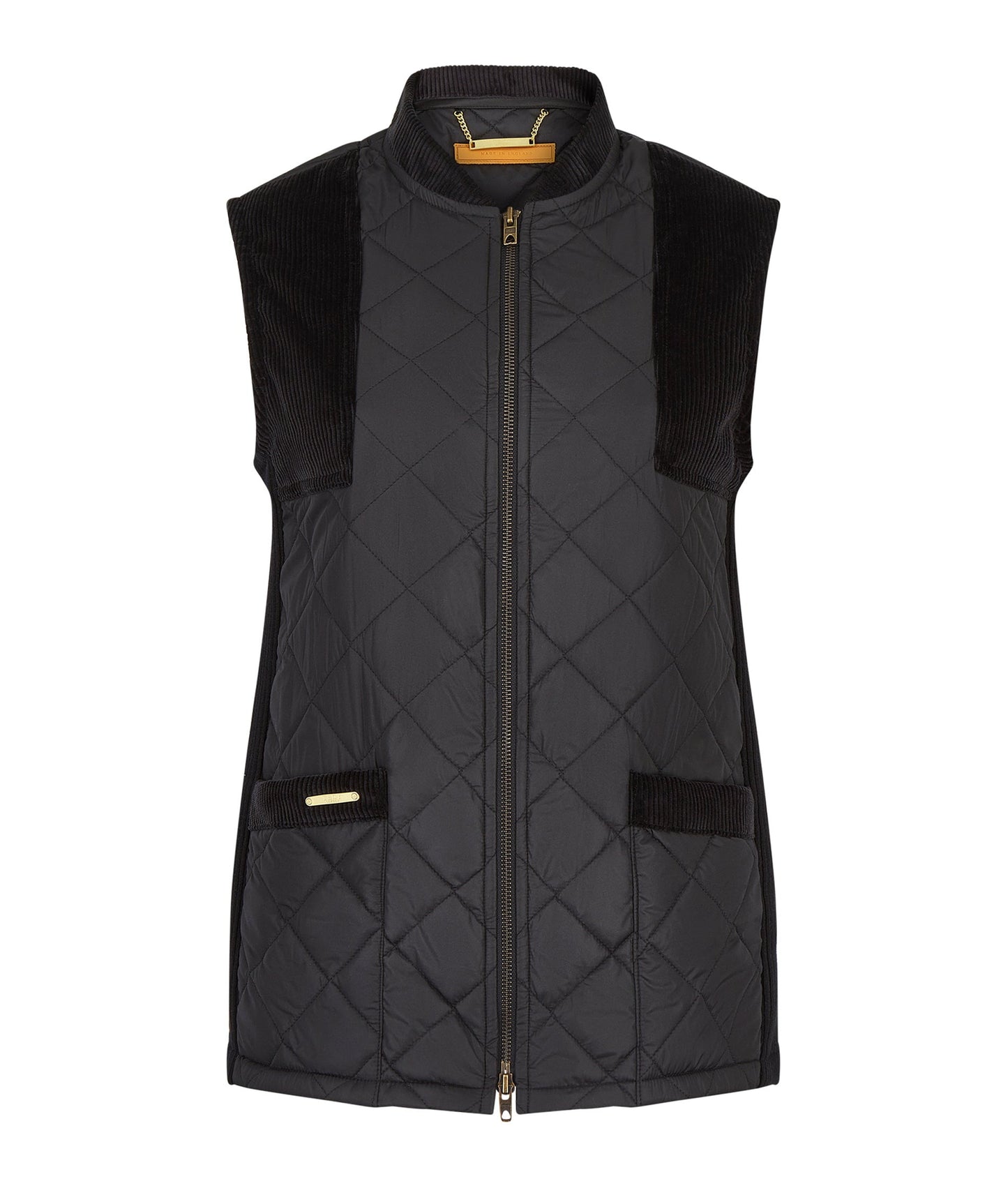 Quilted Gilet in Black
