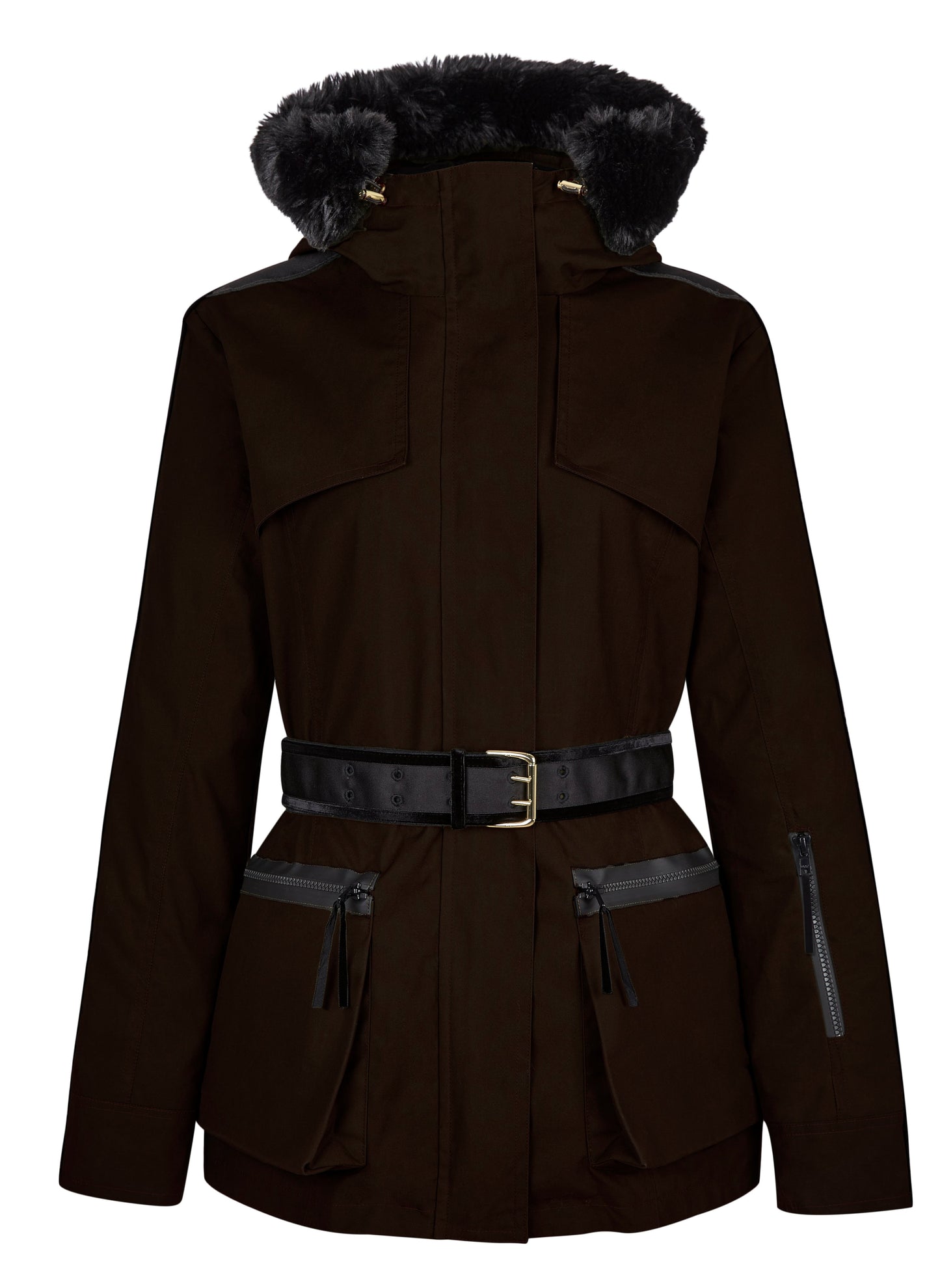 Elements Parka in Chocolate - Faux Fur