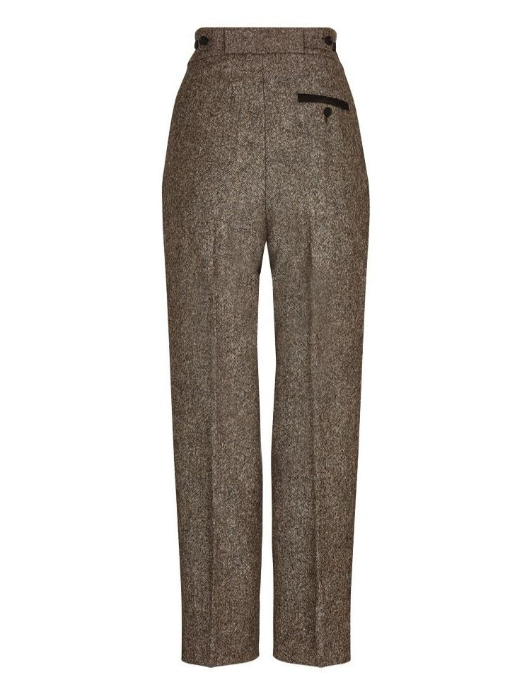 Donegal Tweed High Waisted Trousers