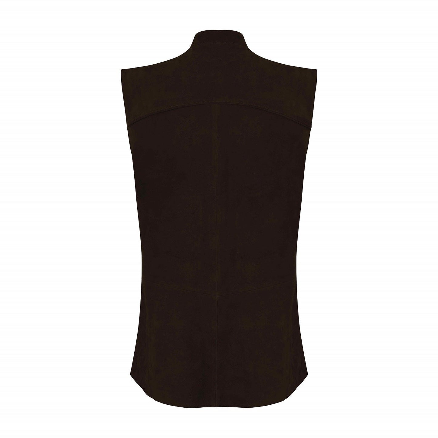 Men's Suede Gilet in Chocolate