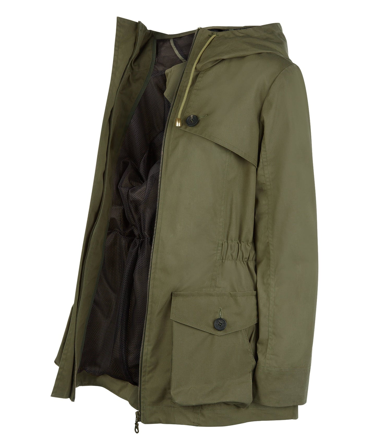 Wax Parka in Military Green