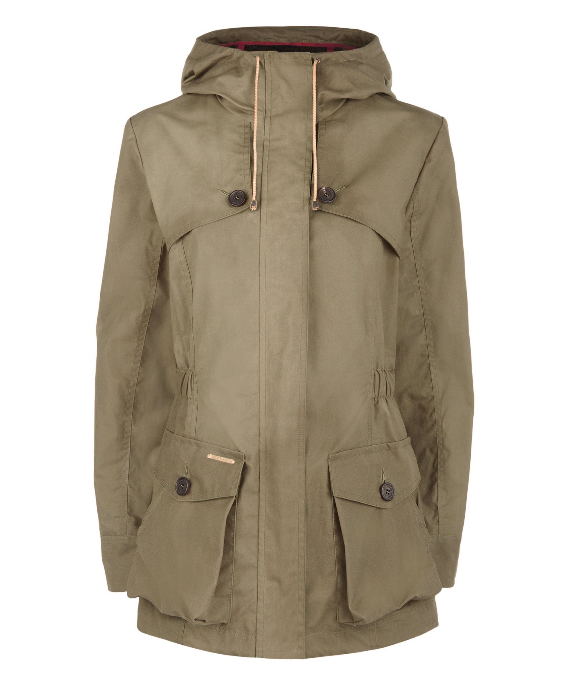 Khaki Green Ladies and Women's Waterproof Wax Jacket or Coat