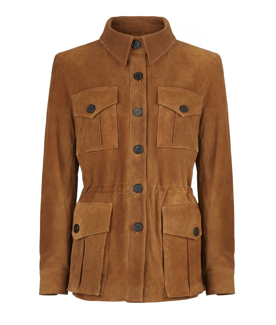 Suede Tracker Jacket in Tan