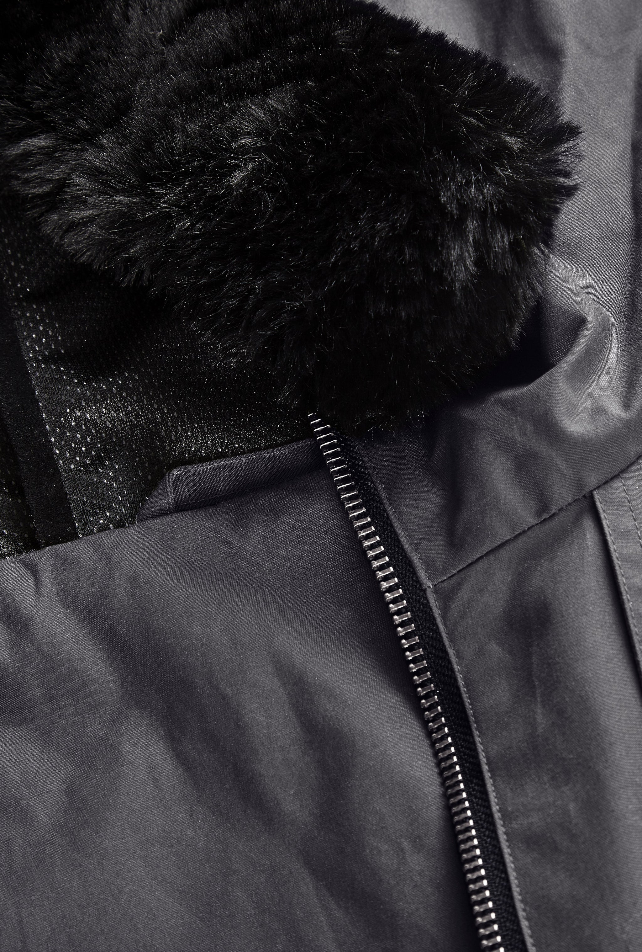 Amanda Wakeley 'Elements' Parka in Black with Faux Fur | TROY London