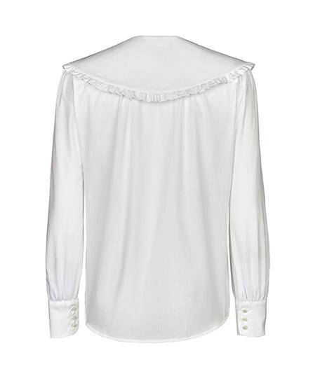 Cape Collar Shirt in White - L