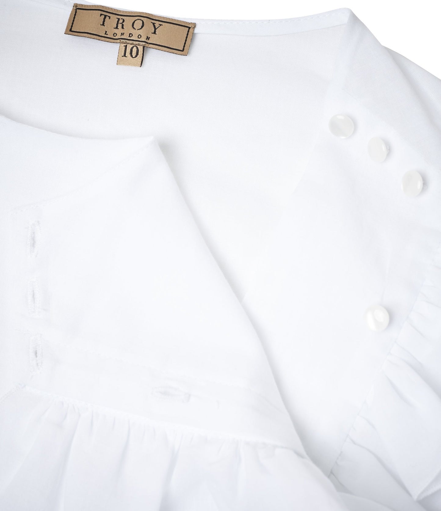 Pinafore Shirt in White