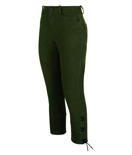 Moleskin Breeches in Forest Green